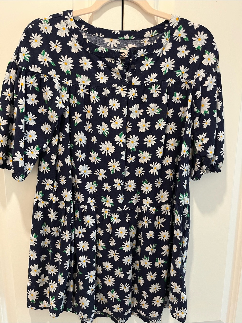 Old Navy Navy Daisy Print Dress
